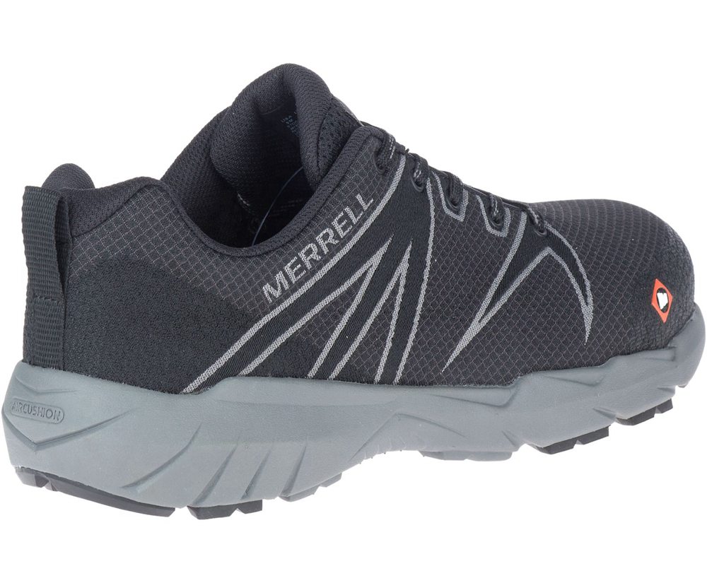 Buty Sportowe Merrell Męskie Czarne - Fullbench 55 Alloy Toe Wide Width - 526473-XZK